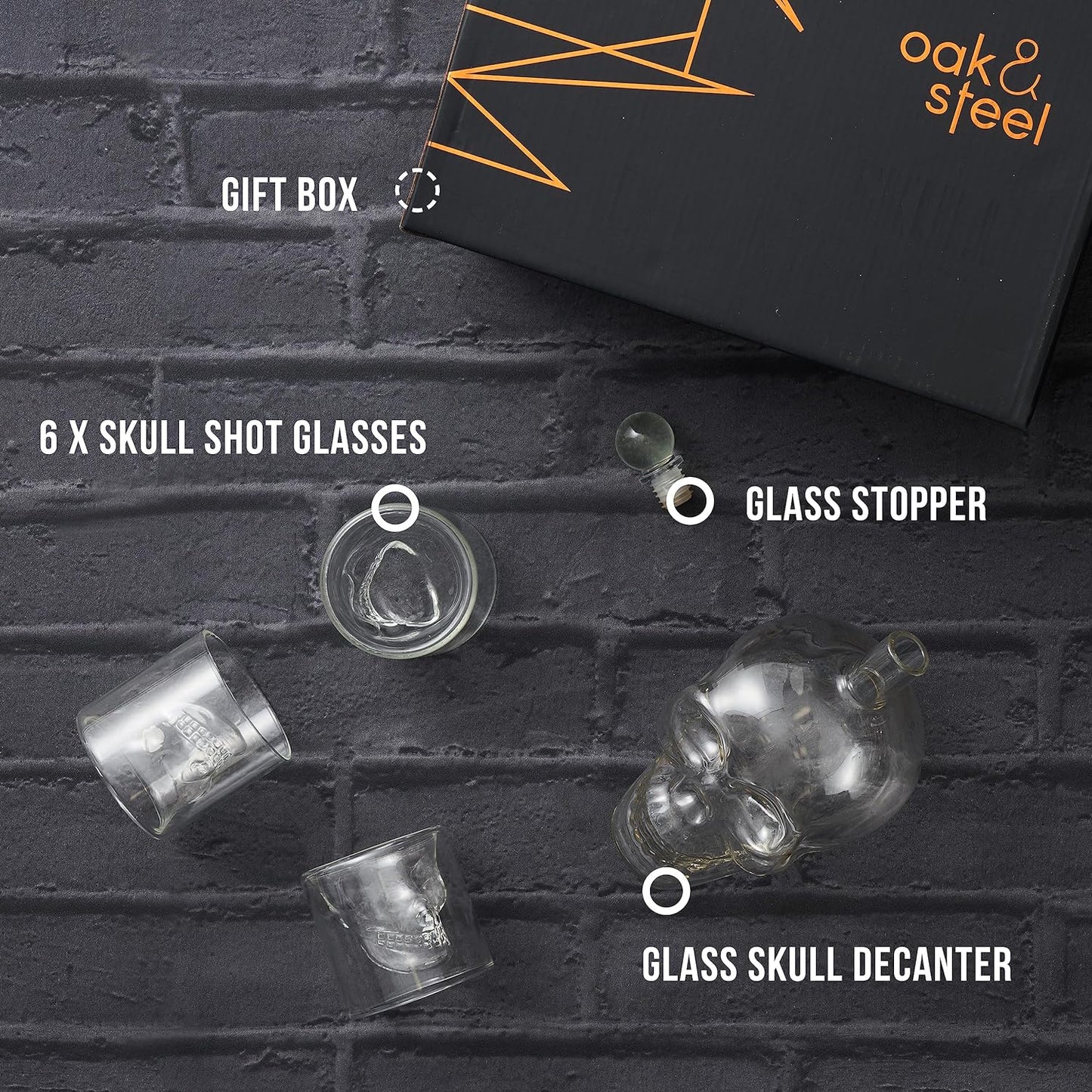 skull vodka decanter