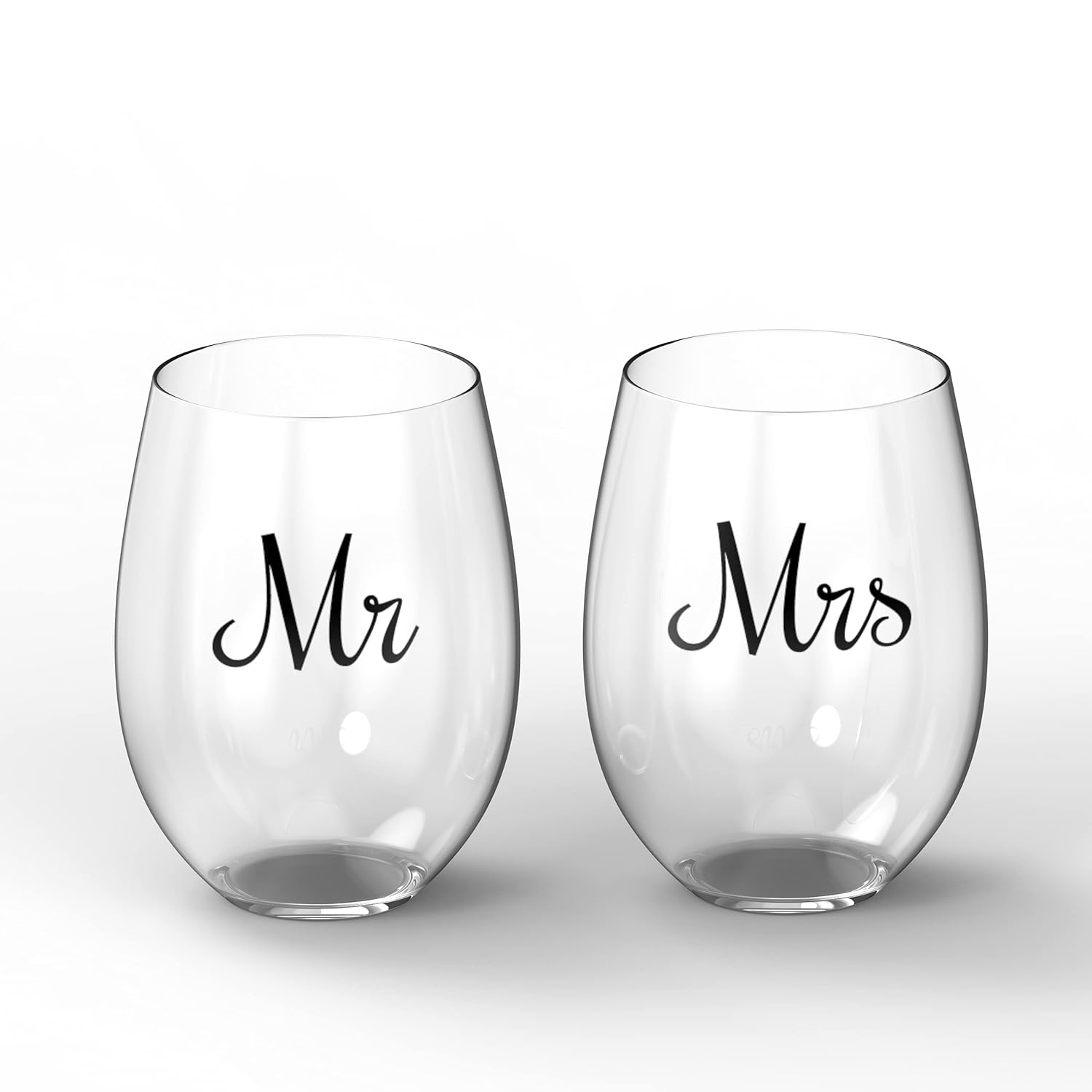 stemless wine glasses wedding gift