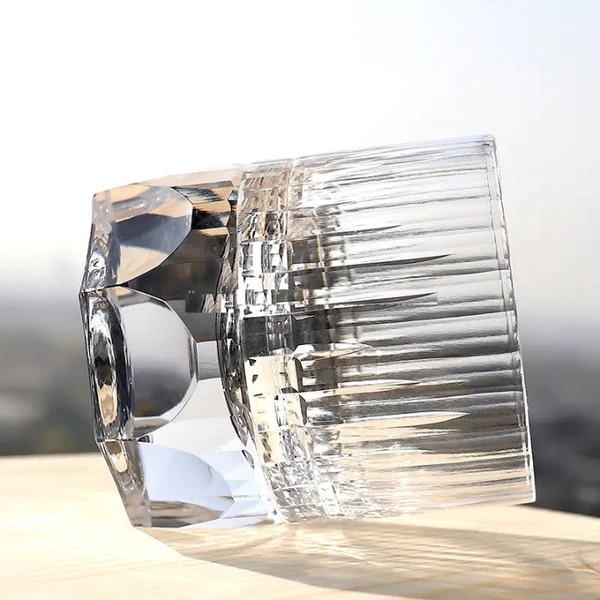 stripe design glass