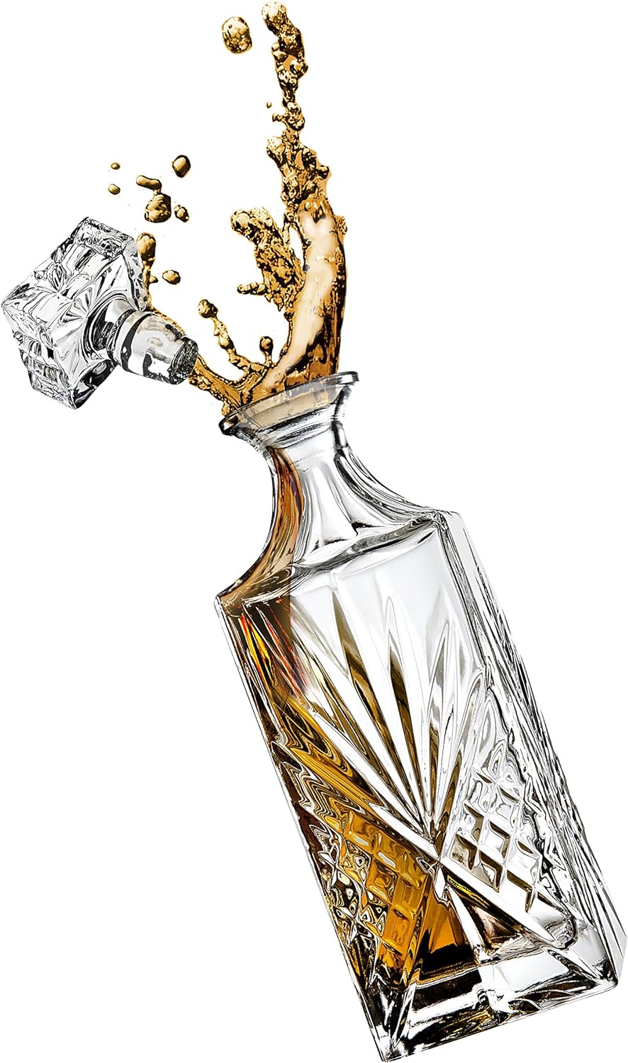 whiskey decanter set with glasses