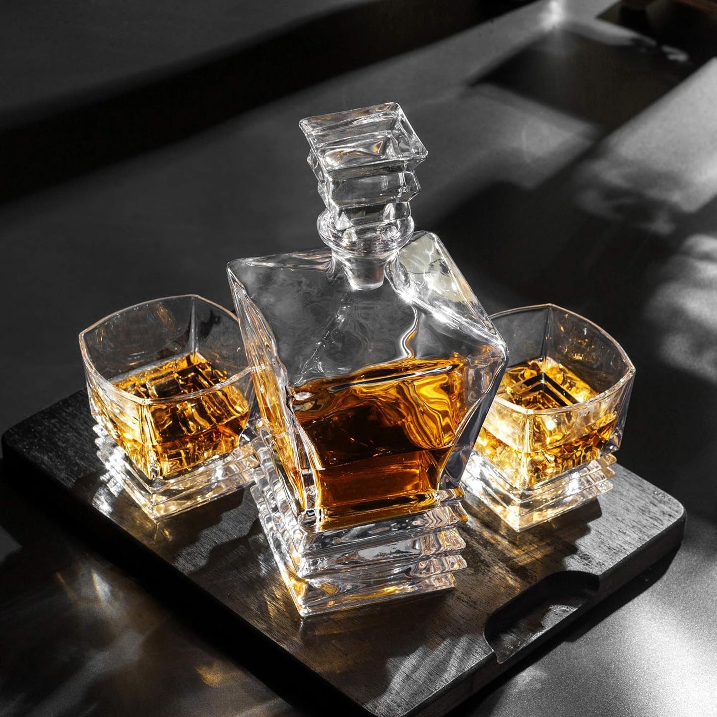 whiskey decanter set with glasses