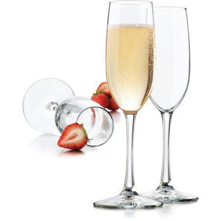 Italian Premium Crystal Wine Glass with Free Coaster Red or White Wine, Champagne Flute Wine Glass Set of 6,180 ml