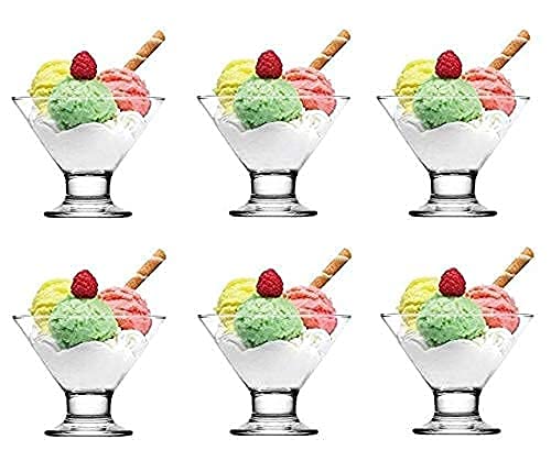 Crystal Glass Ice Cream Cup, Salad Serving Bowl, Pudding - Dessert Bowl, 165 ml