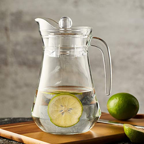 Aquatic Glass jug Pitcher with Lid 1.3 LTR