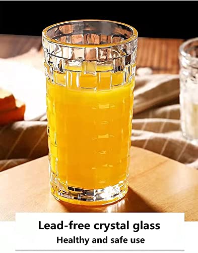 Crystal Tall Highball Glasses Set for Drinking Water, Beer, Soda, Fresh Juice 280 ML (Pack of - 2)