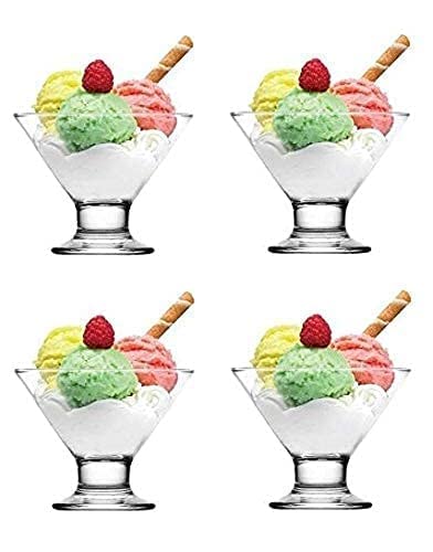 Crystal Glass Ice Cream Cup, Salad Serving Bowl, Pudding - Dessert Bowl, 165 ml