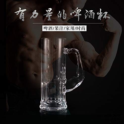 Muscle Beer 1Mug with Handle Glass , Steins, Freezable Beer Glasses,Cocktail Glasses 610 ml