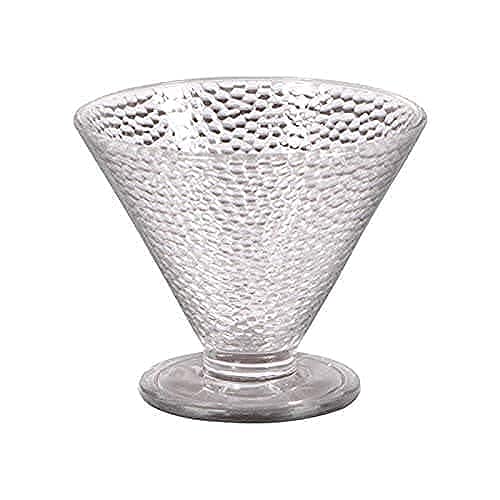 Glass Solid Ice Cream Bowl, Cocktail, Glass Trifle/Fruit Salad Dessert Serving Bowls, Tableware -Clear (56 ICE Cream V Shape Bowl 250ML)