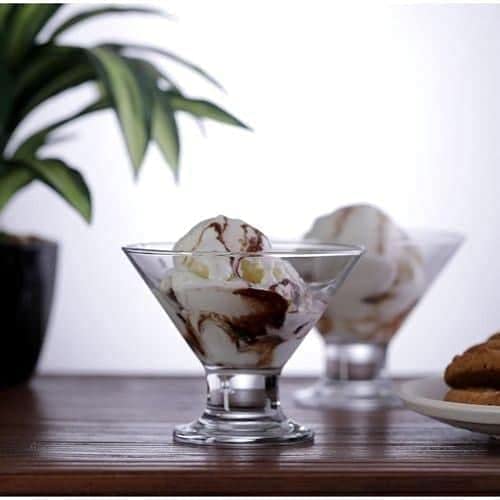 Crystal Glass Ice Cream Cup, Salad Serving Bowl, Pudding - Dessert Bowl, 165 ml