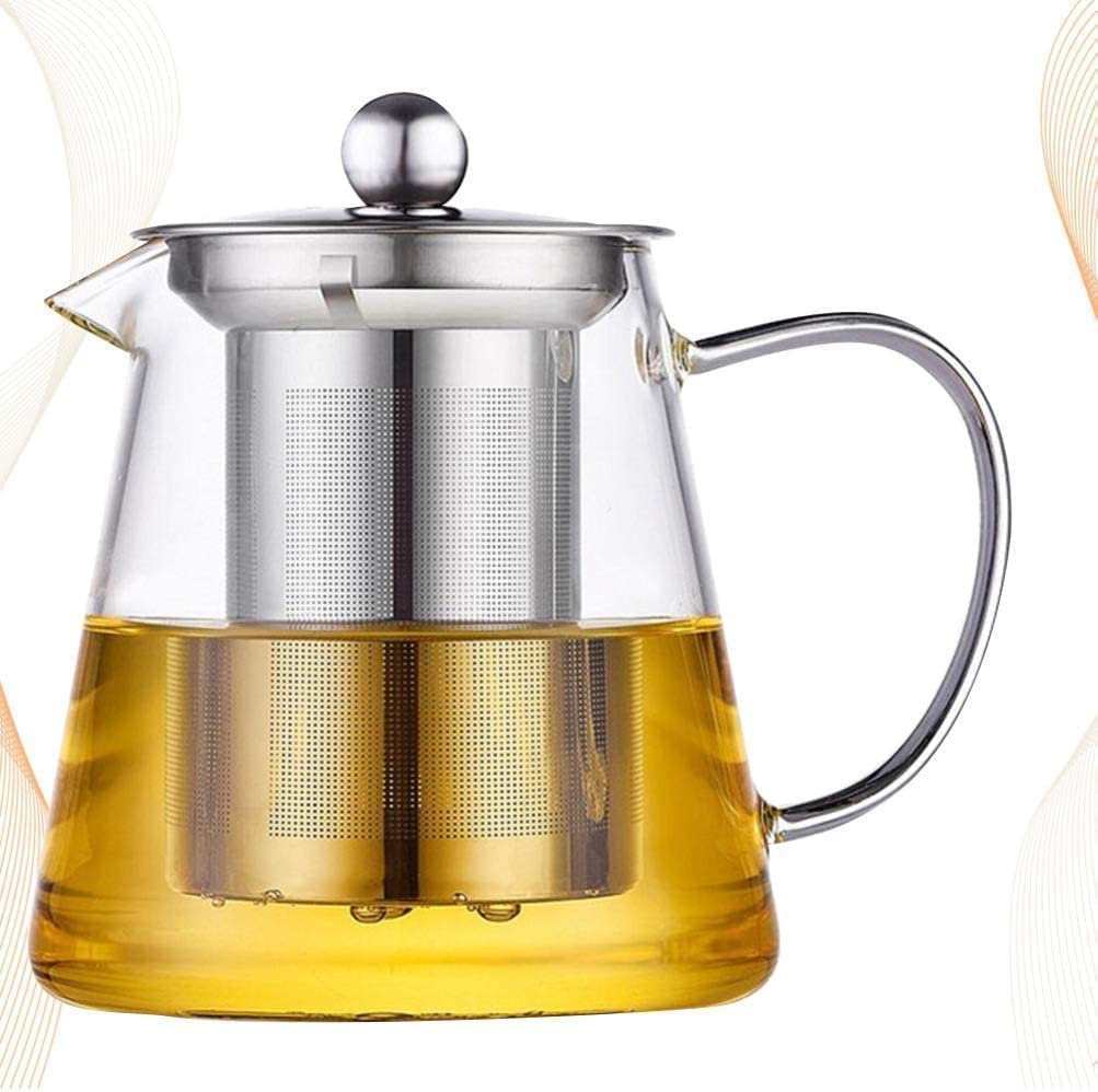 550ml glass teapot with stainless steel infuser