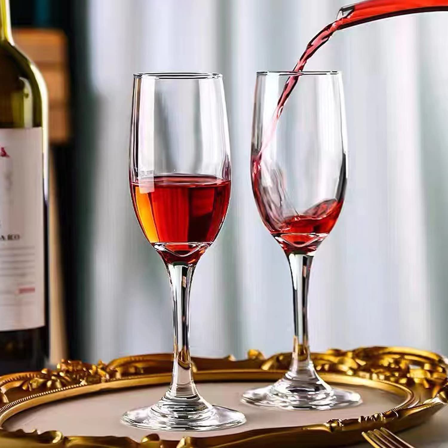 champagne flute glass set