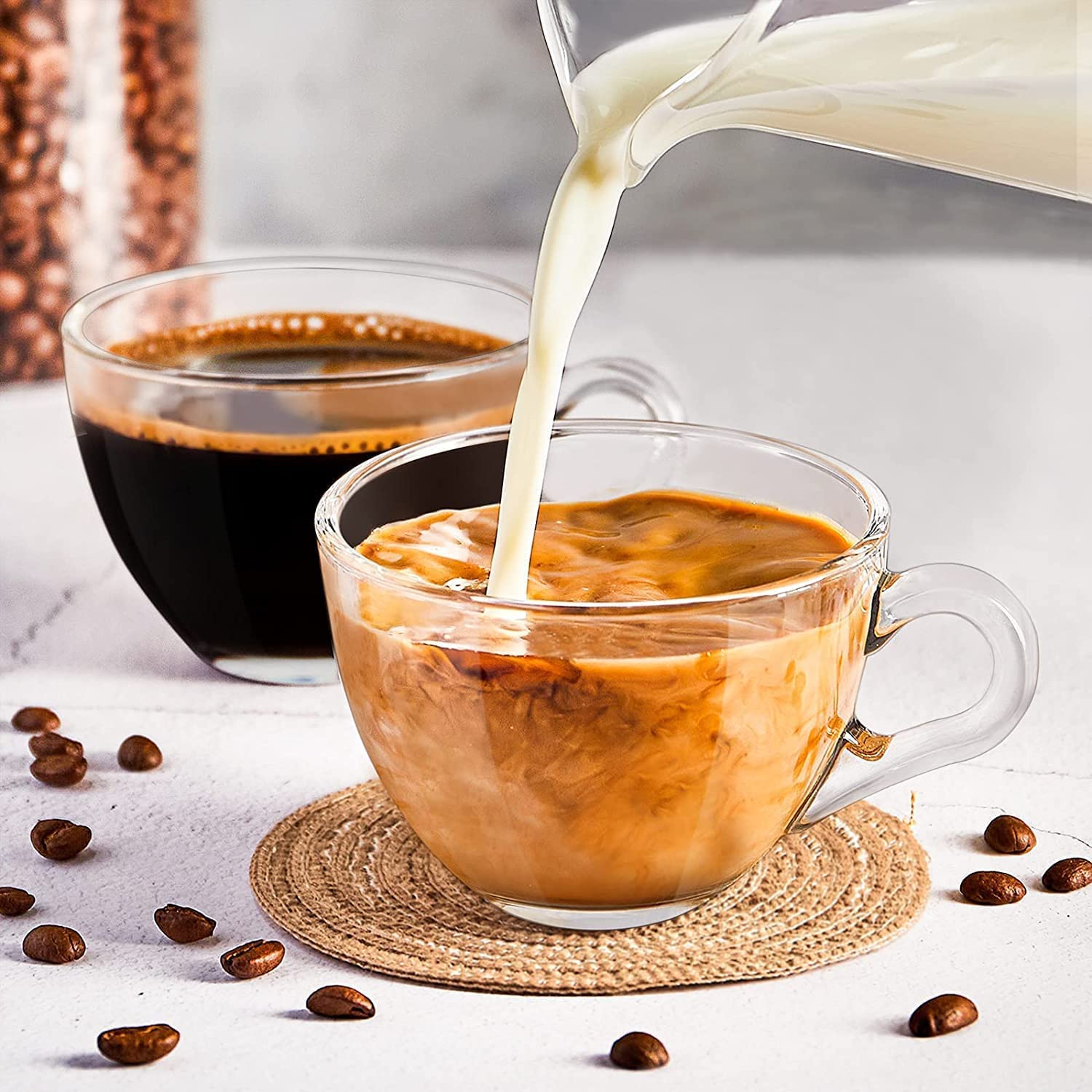 Chalbhai Italian Premium Glass Tea Cup Set
