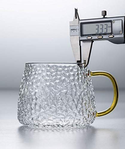Golden Handle Glass Mug