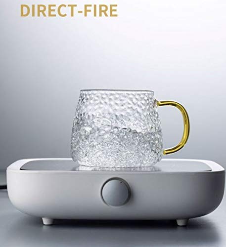 Golden Handle Glass Mug