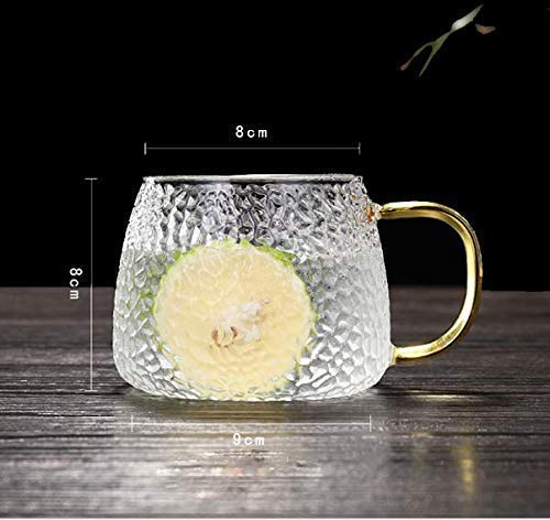Golden Handle Glass Mug