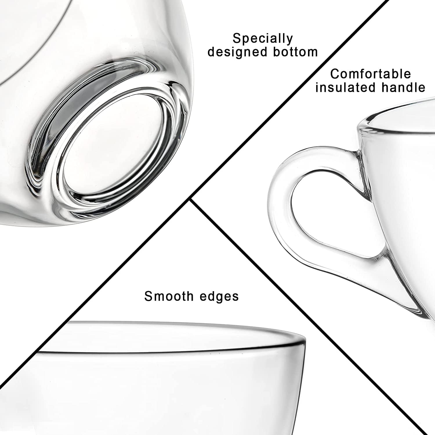 Premium Glass Mug with Handle India