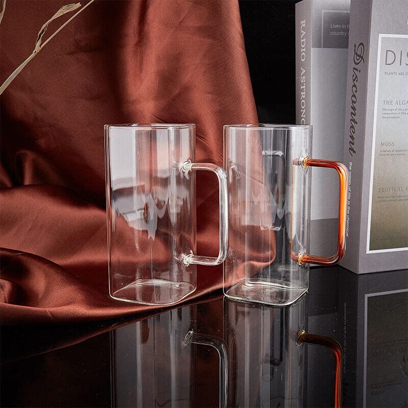 Square Borosilicate Glass Mug
