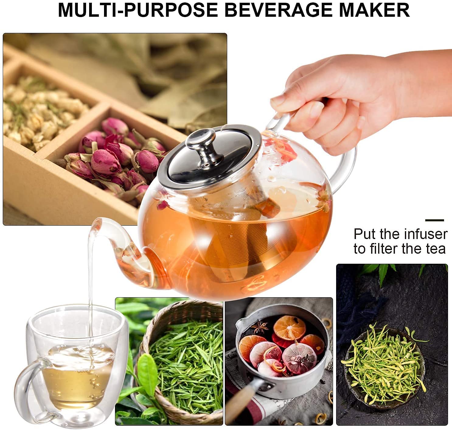 borosilicate glass stovetop tea kettle