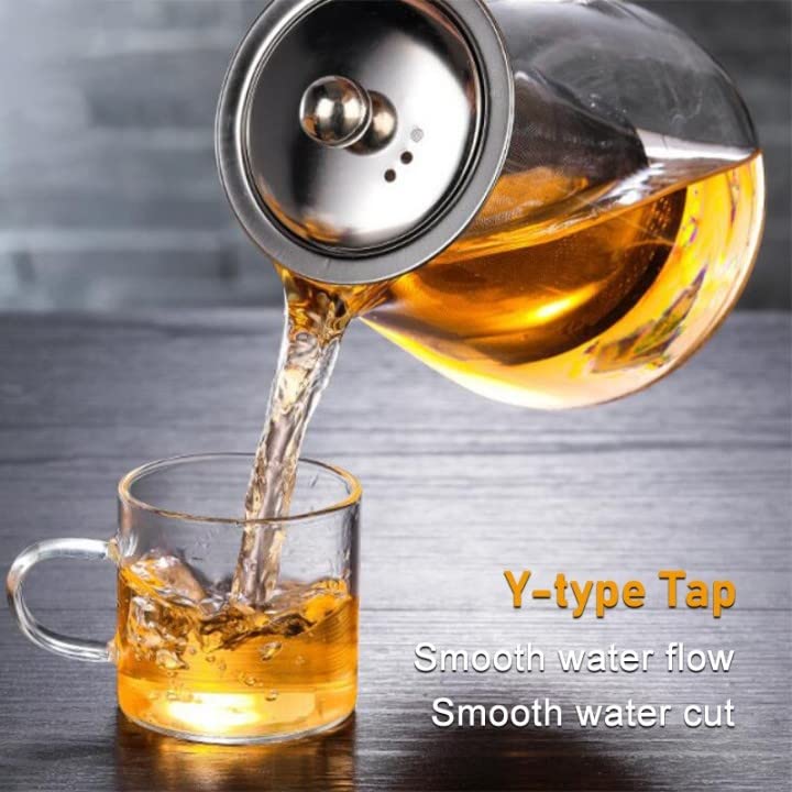 borosilicate glass teapot with stainless steel infuser 750ml