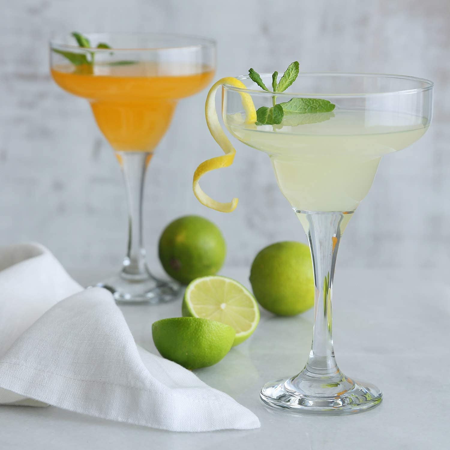 classic margarita cocktail drinking glasses
