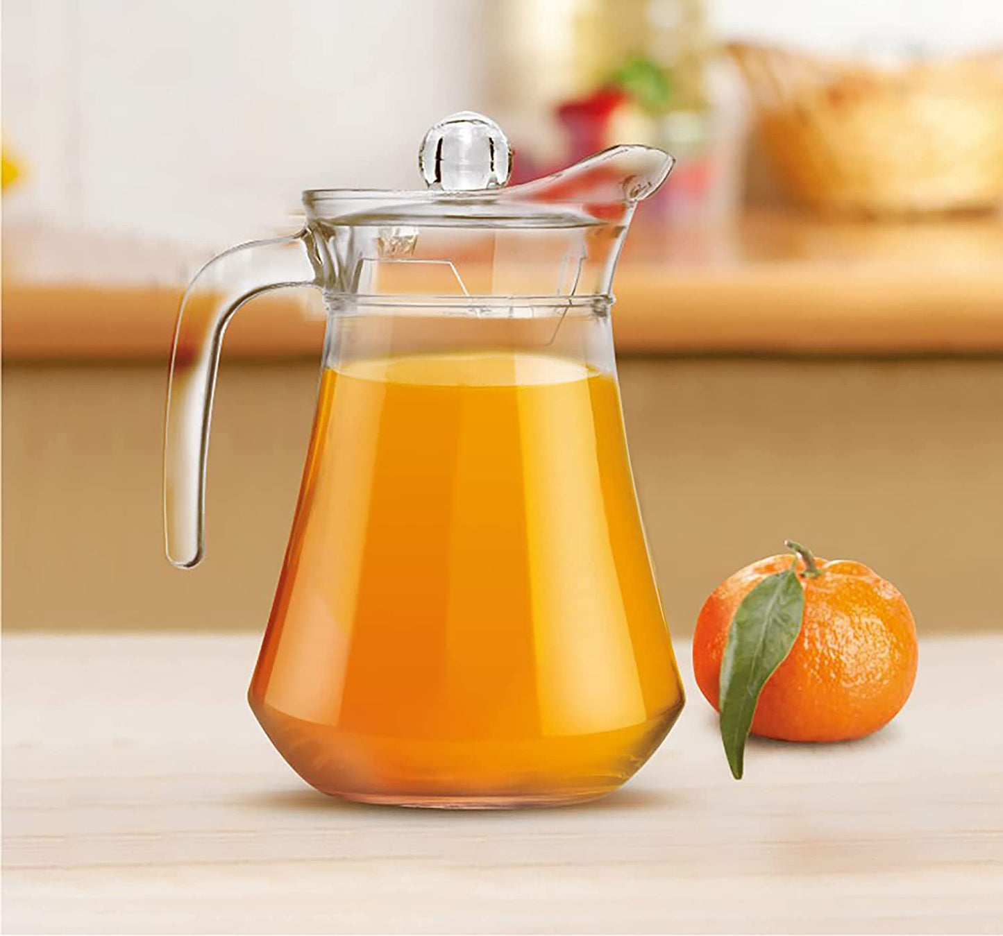 conical glass beverage pitcher