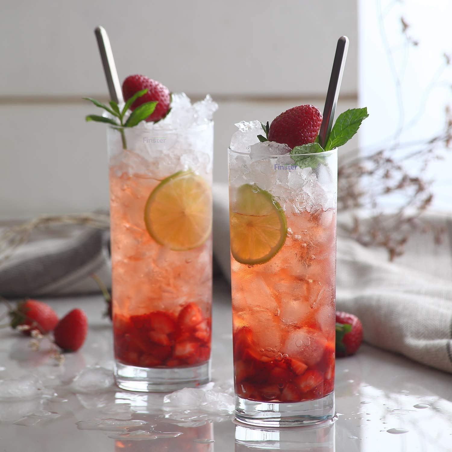 crystal cut highball glass set 300ml chalbhai