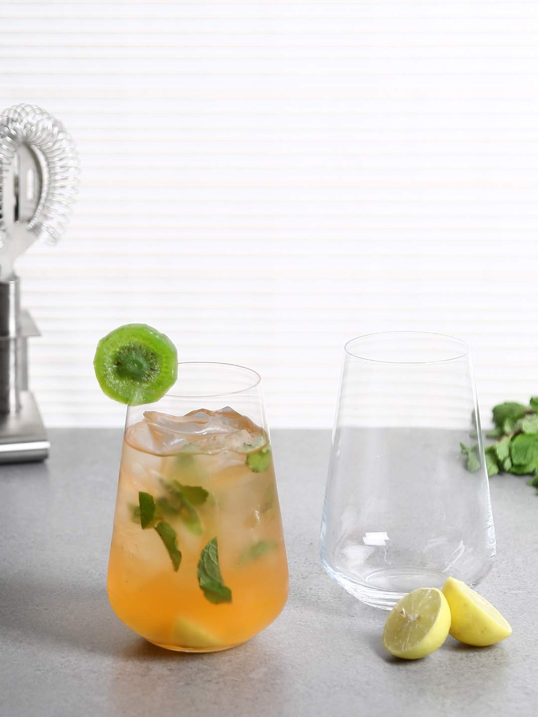crystal sandra tall cocktail glass set