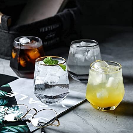 diamond cut whiskey glass
