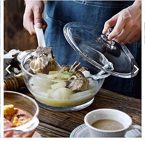 glass curry serving bowl with lid