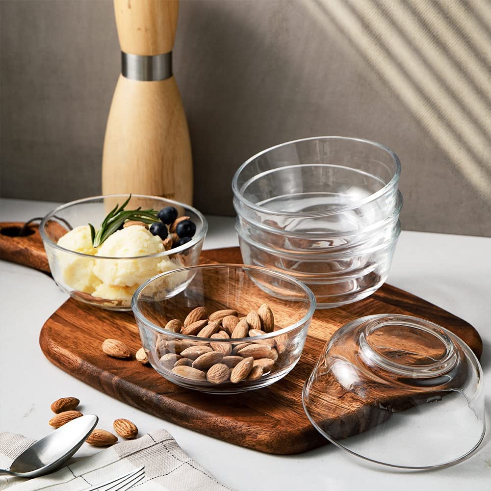 glass dip serving bowl set