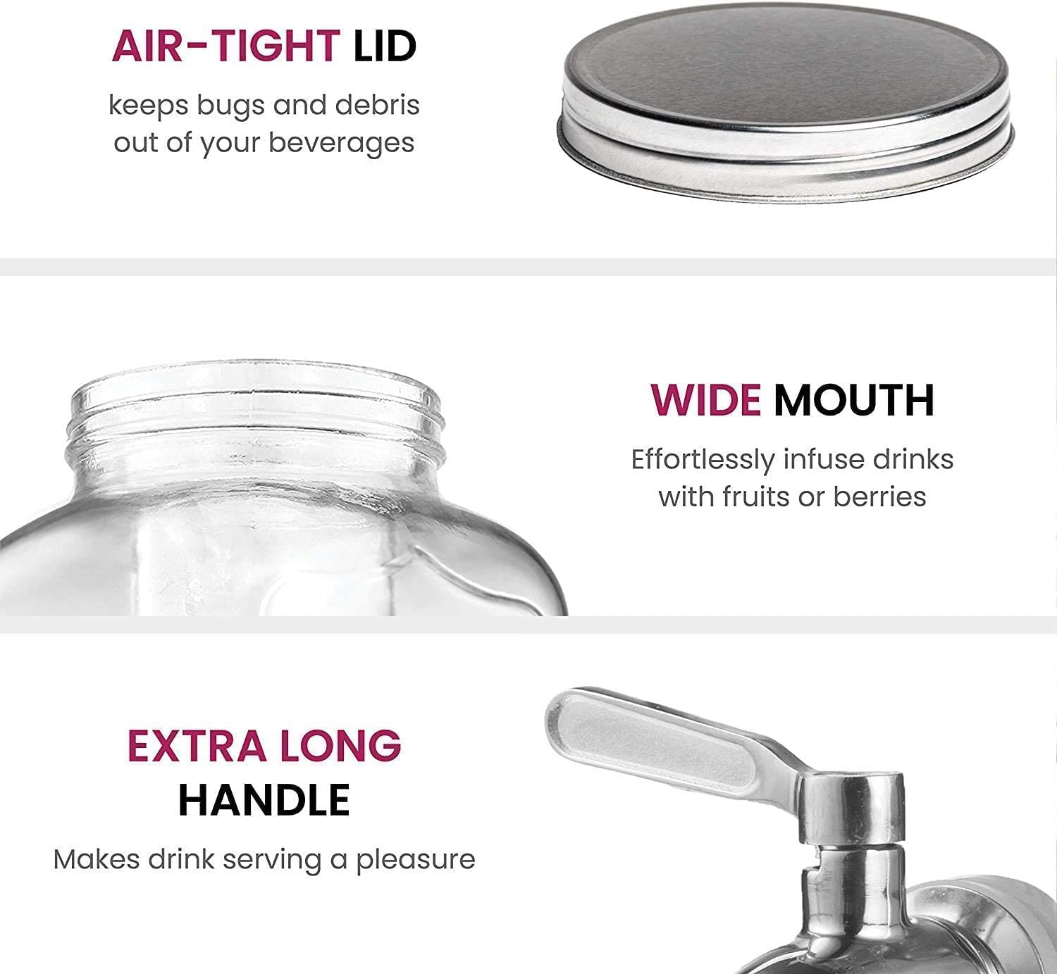 glass juice drink dispenser