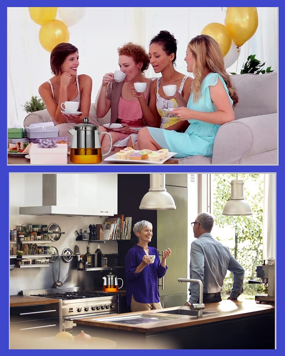 glass teapot with strainer