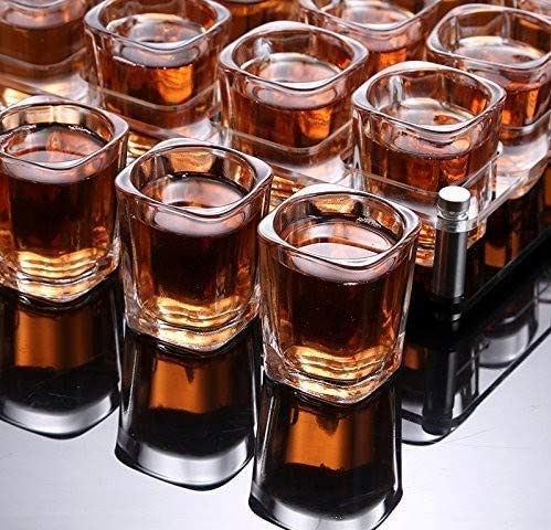 heavy base square bar shot glass