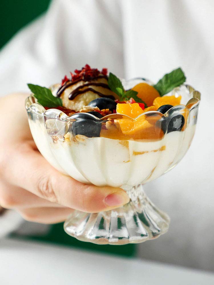 ice cream bowl glass