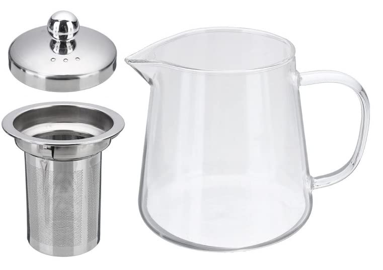 loose leaf tea glass pot with strainer