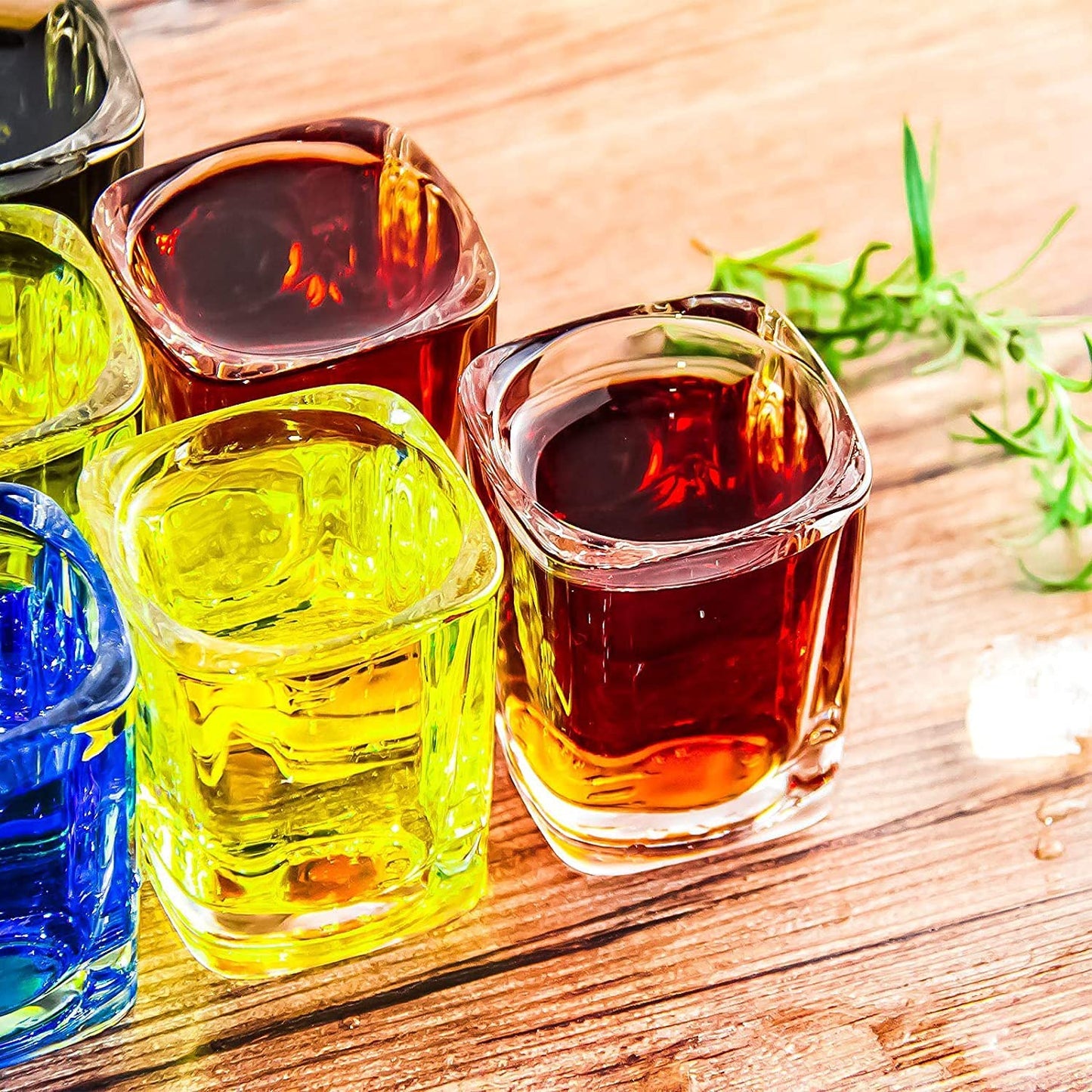 modern square bar shot glass set