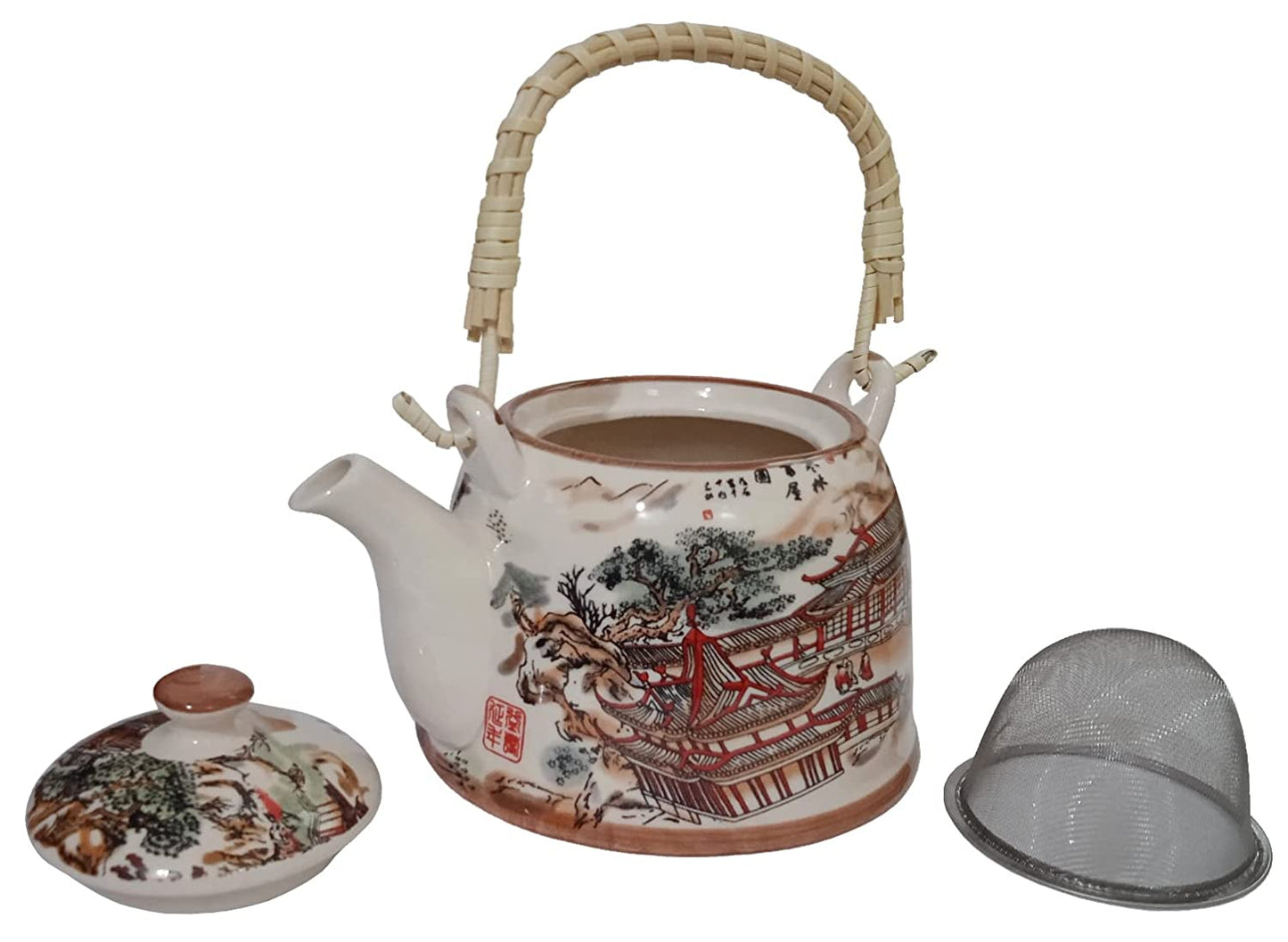 painted ceramic teapot