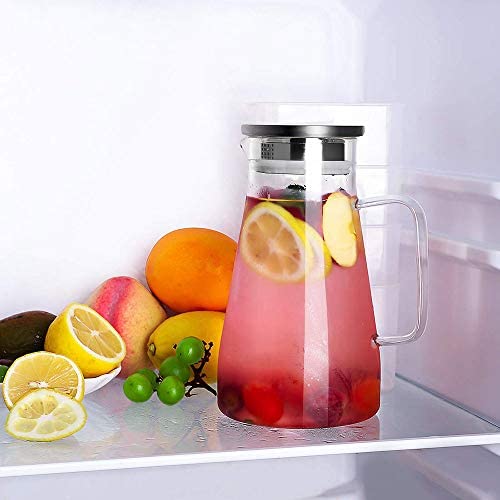 premium glass beverage pitcher 1.8l