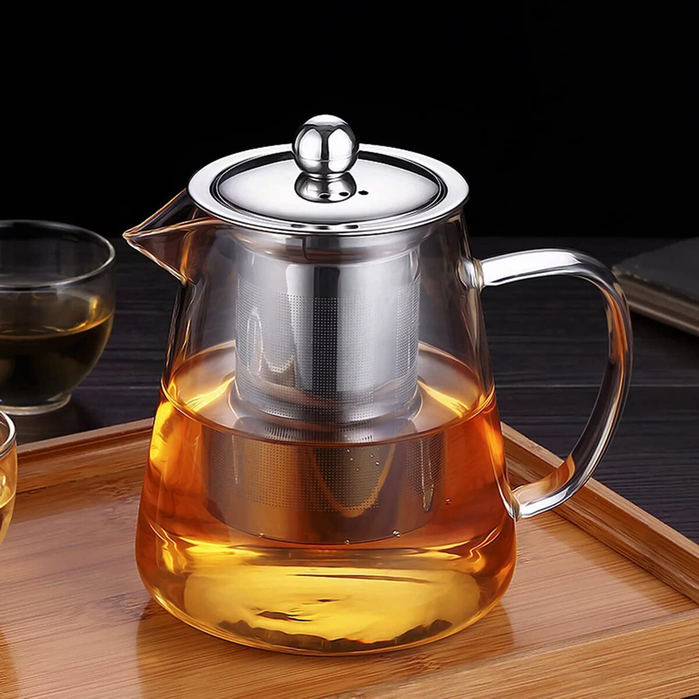 premium glass teapot