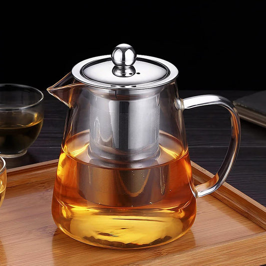 premium glass teapot