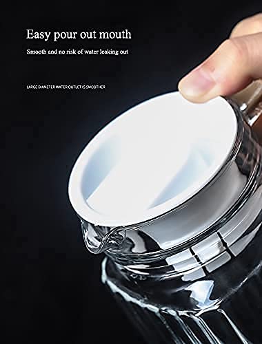 transparent glass drink pitcher