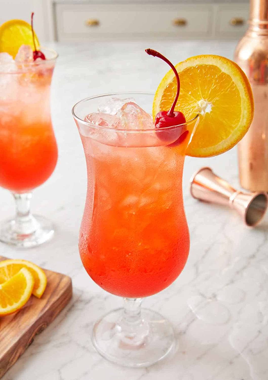 tropical cocktail drinking glass