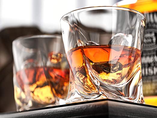 twist whiskey glass