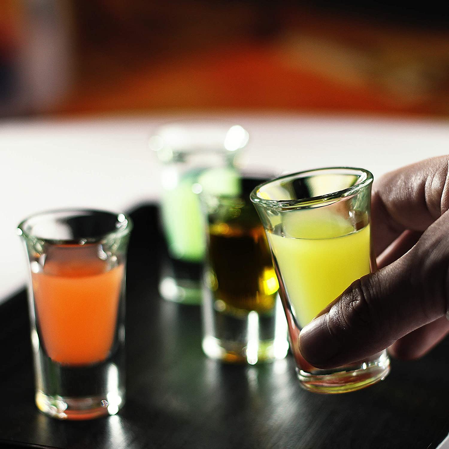 whiskey shot glass clear glass